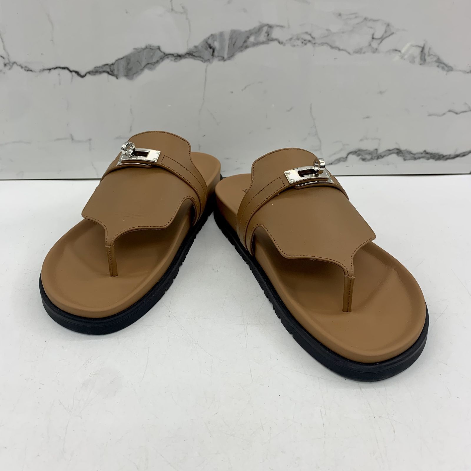 HERMES EMPIRE BROWN SANDALS 237033447 AL Luxury Sneakers