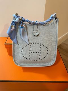 Hermes Picotin Lock 18 Bag J7 Bleu Lin Clemence SHW