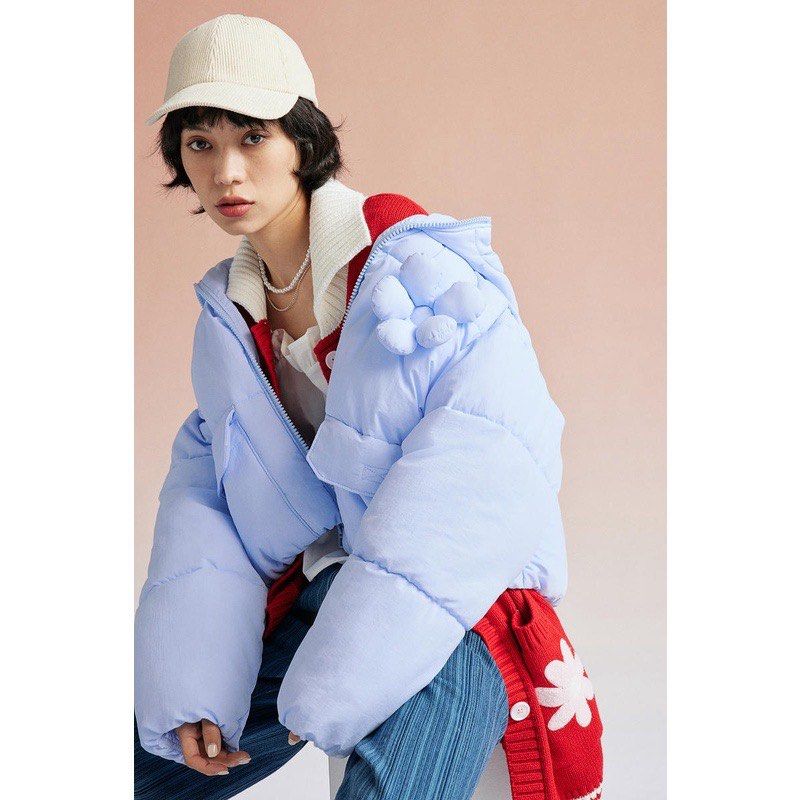 H&m blue puffer sales jacket