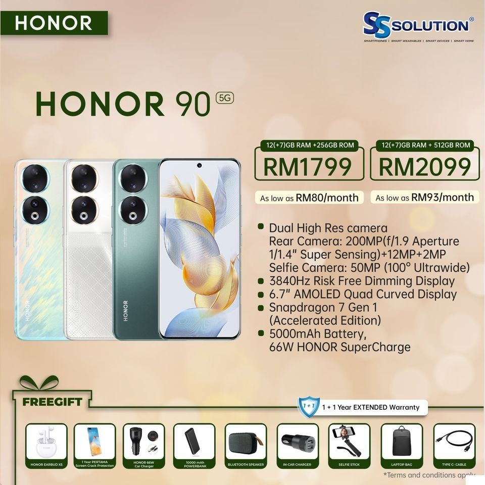 Honor 90 5G (12GB RAM +512GB) vs Honor 90 Pro