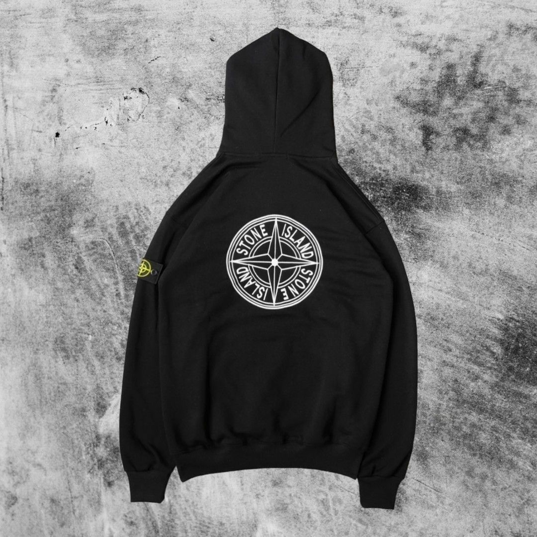 Stone island hoodie big logo new arrivals
