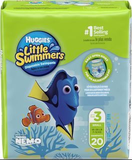 Huggies Little Swimmers Disposable Swim Pants Finding Nemo, Size Small, 20 Count