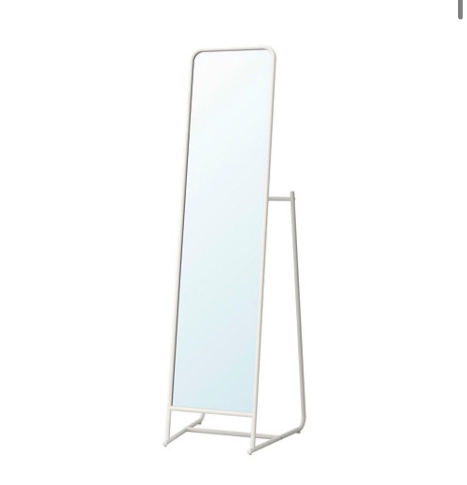 Ikea $30 🇸🇪  KNAPPER 全身鏡mirror 白色，48×160 厘, 傢俬＆家居