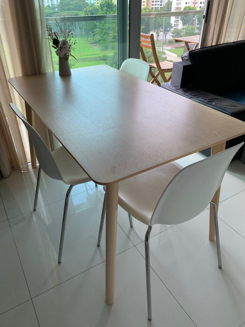 Ikea Modern Dining table 4 - 6 seats, Furniture & Home Living ...