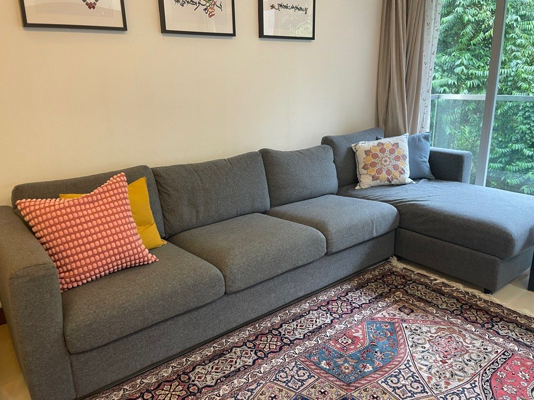 Ikea VIMLE sofa4 seater with a chaise lounge, Furniture & Home Living