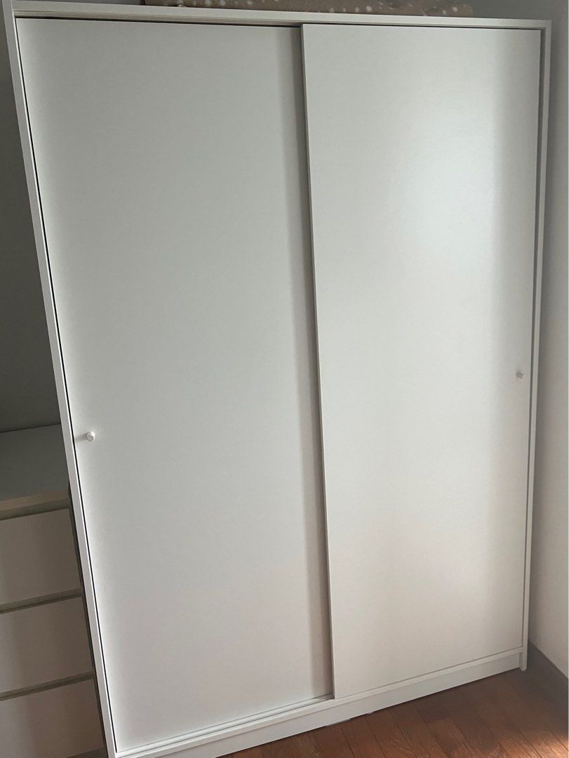 IKEA Wardrobe KLEPPSTAD sliding doors, Furniture & Home Living, Furniture, Shelves,