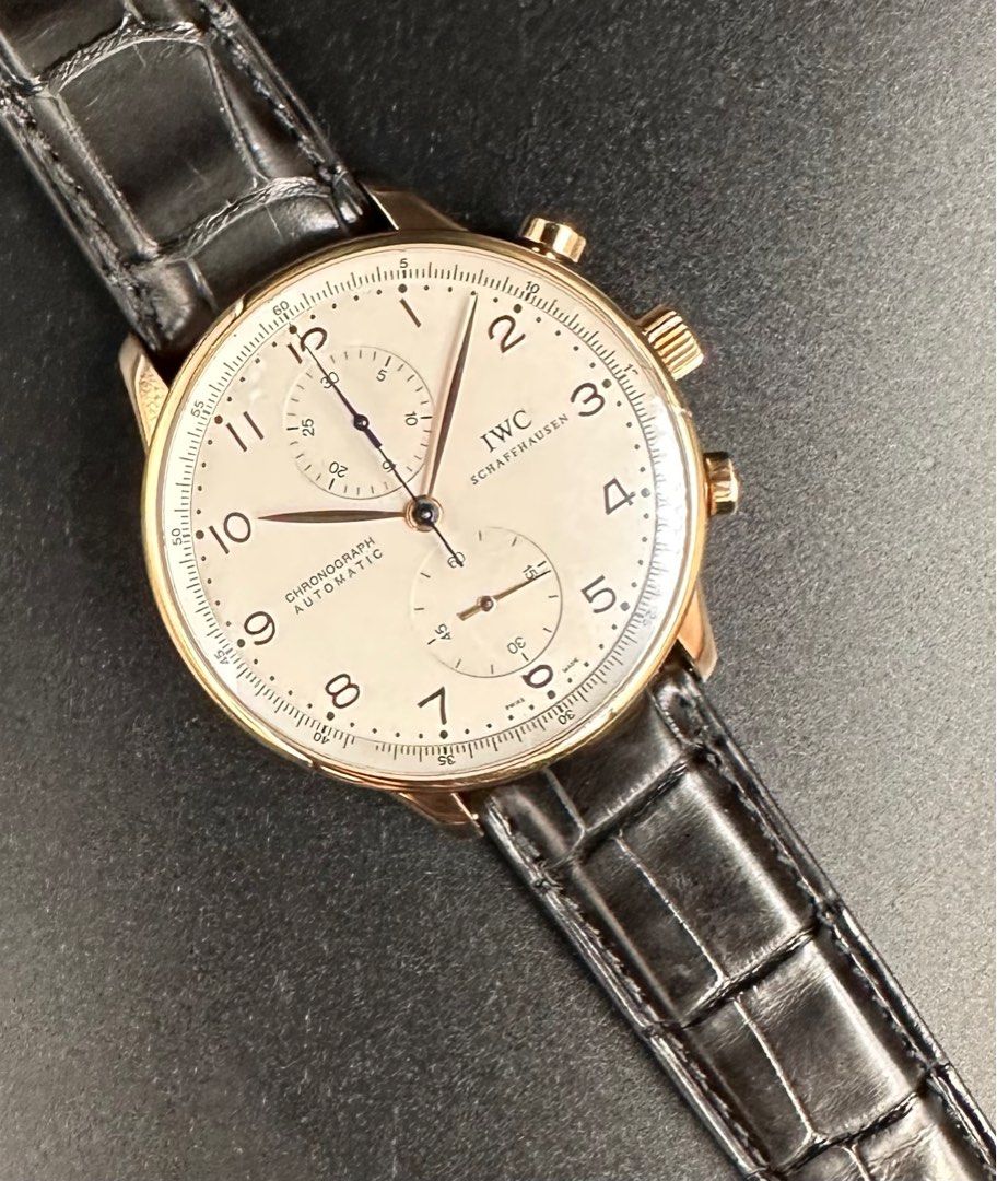 IWC Portuguese Chronograph 18K Rose Gold Luxury Watches on Carousell