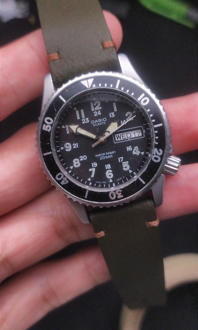 Jam tangan casio md 707 diver military vintage merlin duro jdm