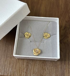 Japan Gold earrings and necklace set
