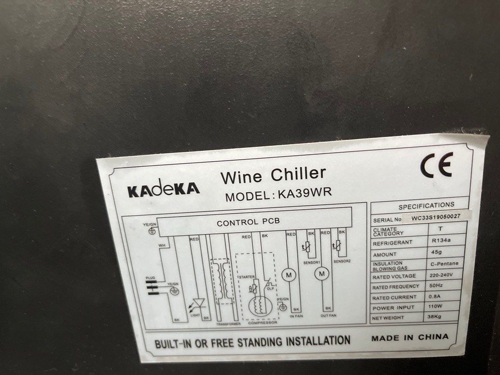 Kadeka Wine Chiller, TV & Home Appliances, Kitchen Appliances, Wine