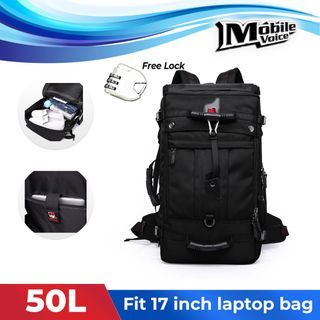 KAKA 50L Waterproof Travel Backpack Men Women Multifunction 17.3 Laptop  Backpacks Male outdoor Luggage Bag mochilas