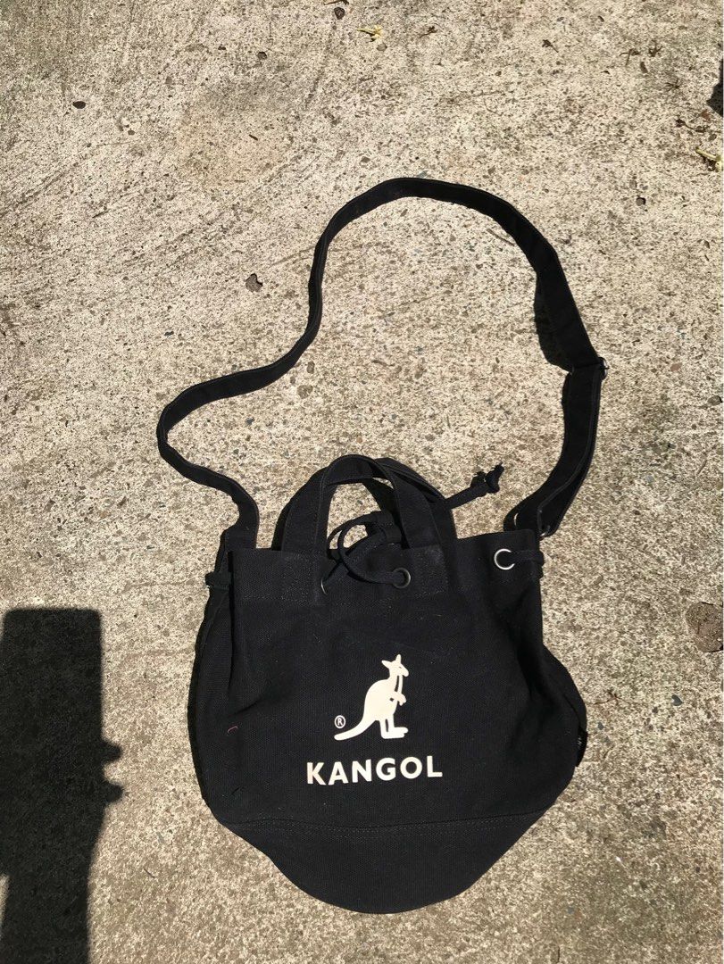 Kangol Bucket Bag (Category: Tote Bags) located in Pagadian. Submitted by chiccsilog (Listing ID 1261542756, Image 1). Description: Kangol Excellent Condition 9.5/10 color rate needs wash only issue: see last picture 200 plus sf.