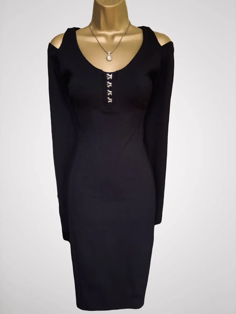Karen millen hot sale black bodycon dress