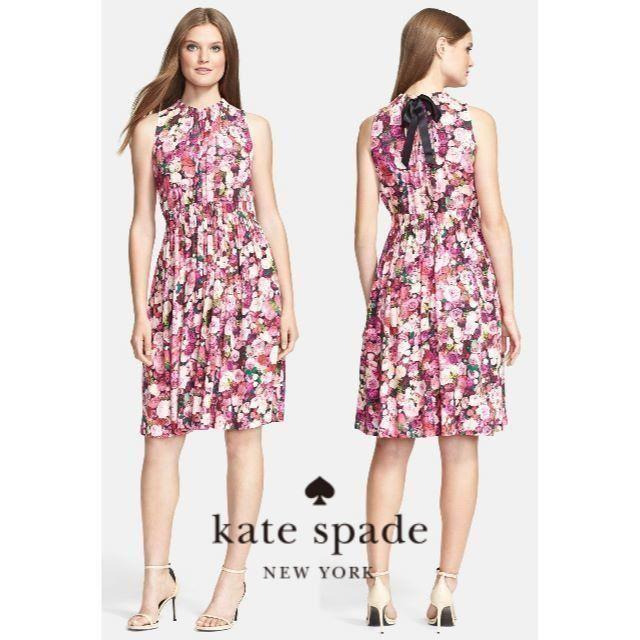 Kate Spade Pink Floral Rose Dress with Ribbon Women s Fashion Dresses Sets Dresses on Carousell