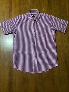 Louis Feraud Shirt Men's Small Button Red White Blue American Paris Easy  Care