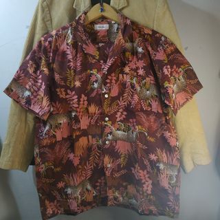kemeja Hawaii leopard Vintage