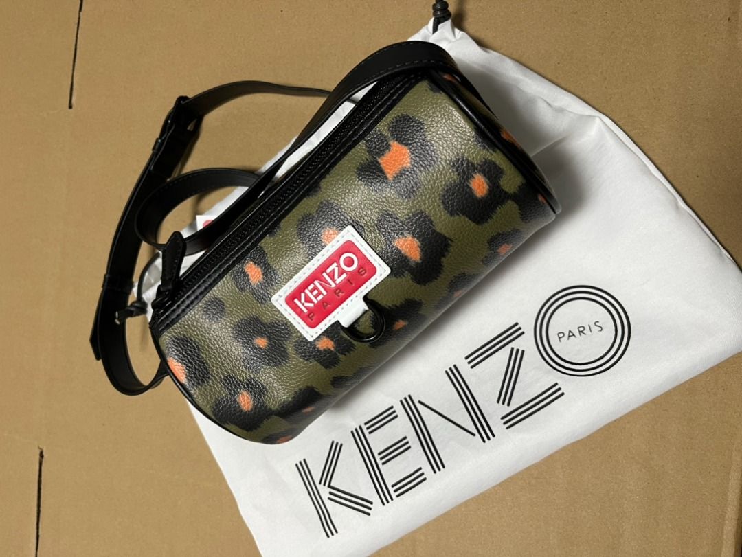KENZO Hana Leopard leather cross-body bag