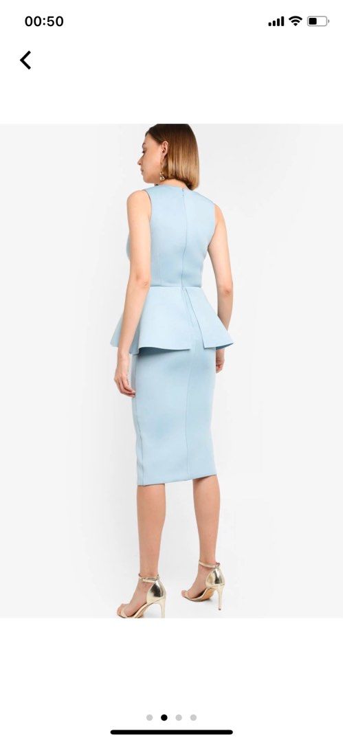 Light blue shop peplum dress