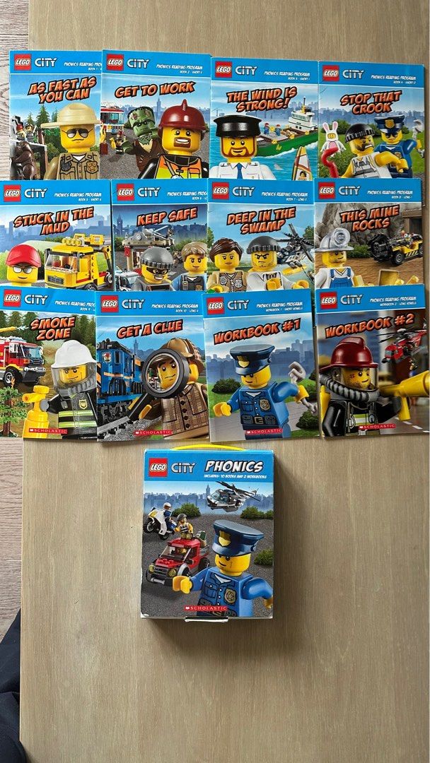 Lego city phonics book set sales