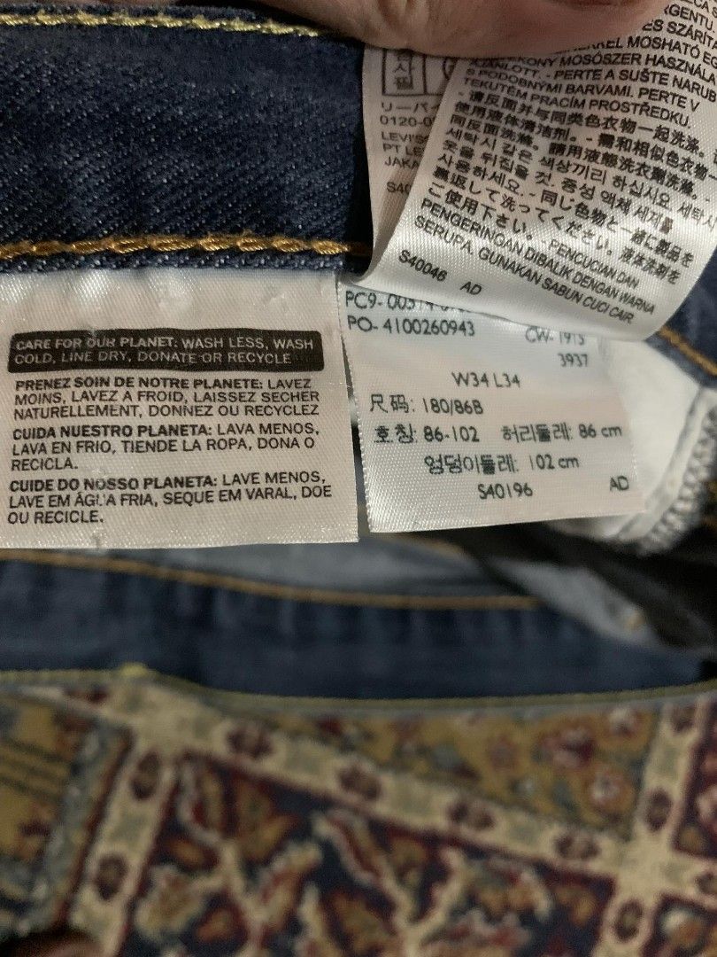 Levis size 36 Men s Fashion Bottoms Jeans on Carousell