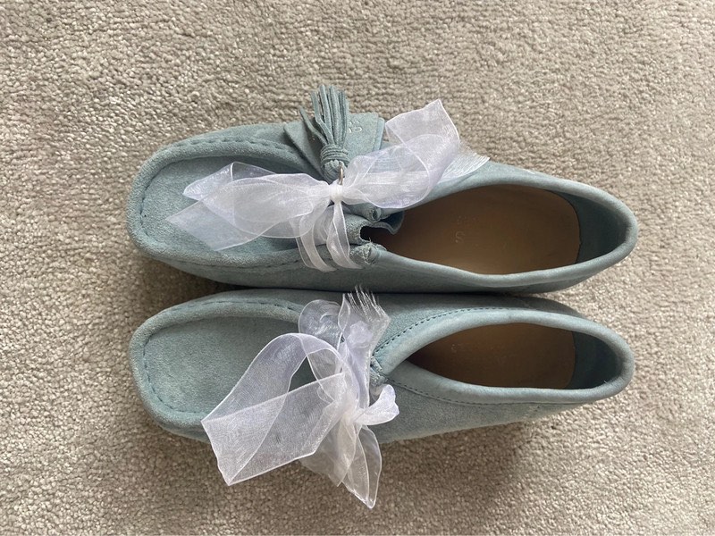 Light blue wallabees store