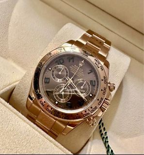 LNIB Rolex Daytona Full Everose RG Choco Arabic Dial 116505