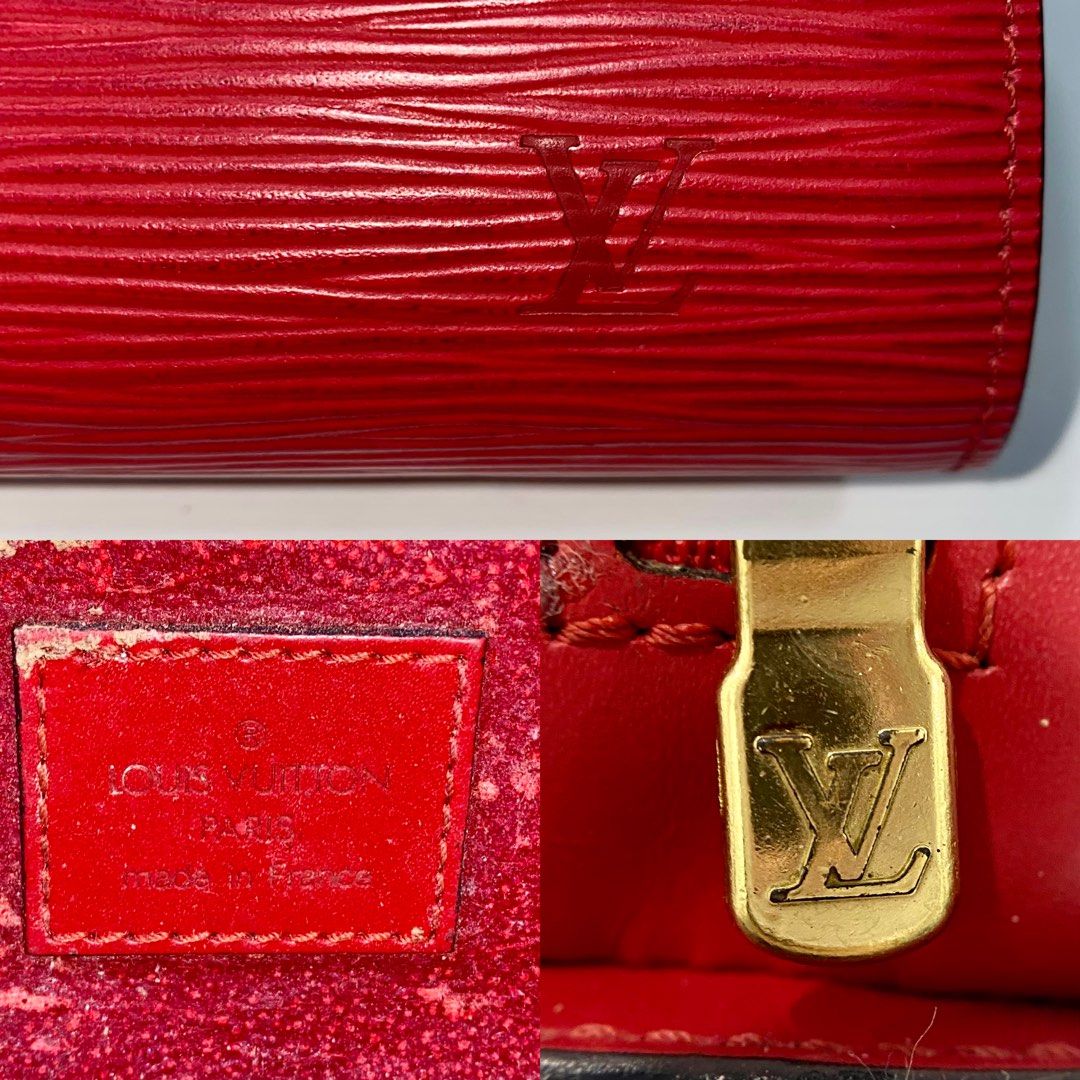 LOUIS VUITTON Epi Dauphine PM Pouch Red M48447 LV Auth ds004