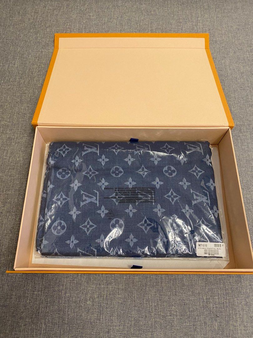 Louis Vuitton® Monogram Essential Stole Blue. Size in 2023