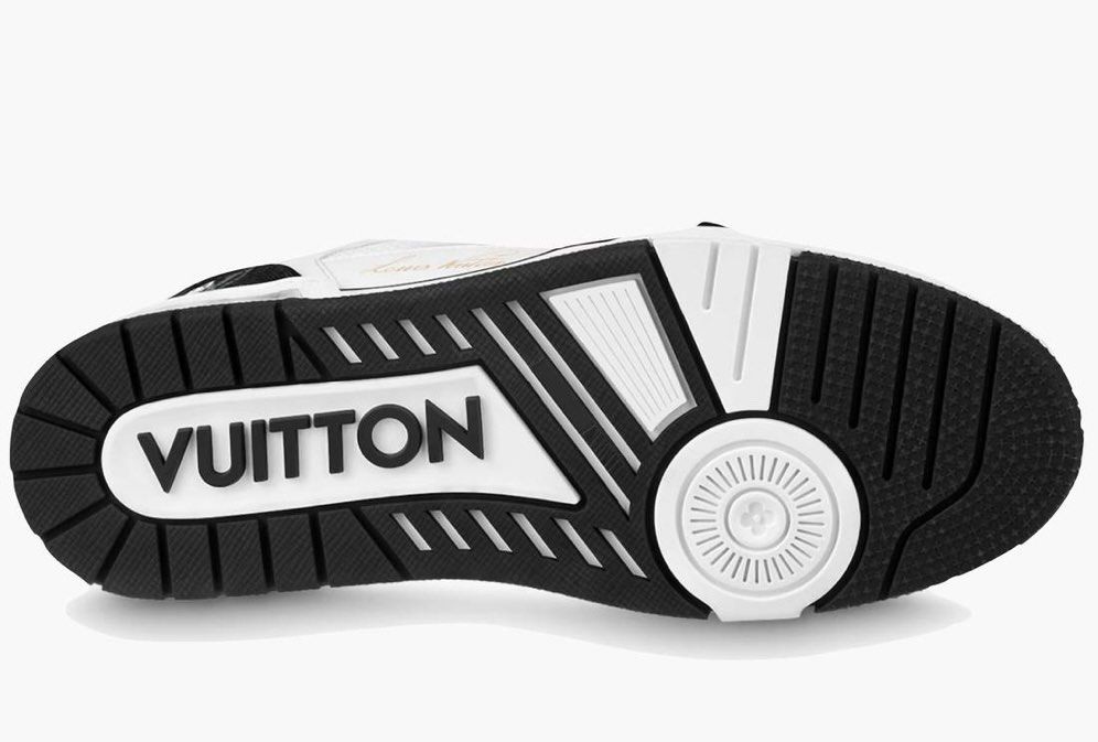 Louis Vuitton LV Trainer Velcro Strap Monogram Denim Black White for Women