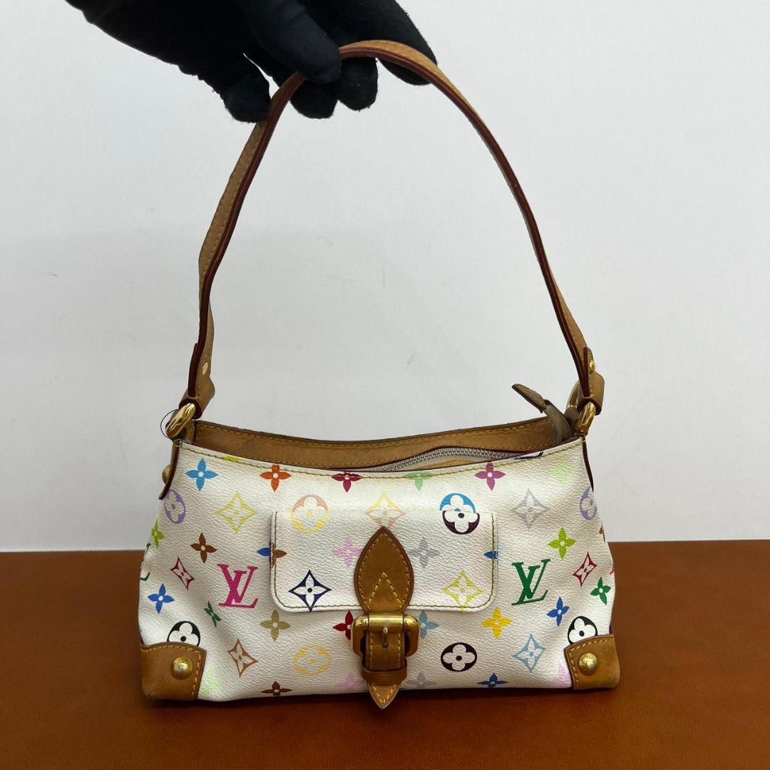 LOUIS VUITTON Monogram Multicolor Eliza Shoulder Bag White M40098