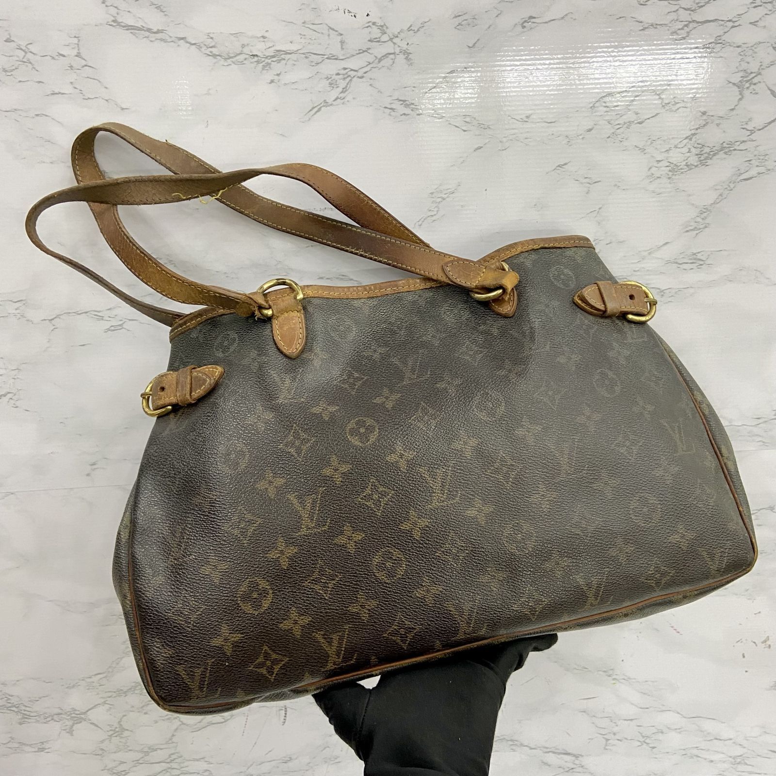 Pre-Owned Louis Vuitton Batignolles Vertical-MO Brown Shoulder Bag 