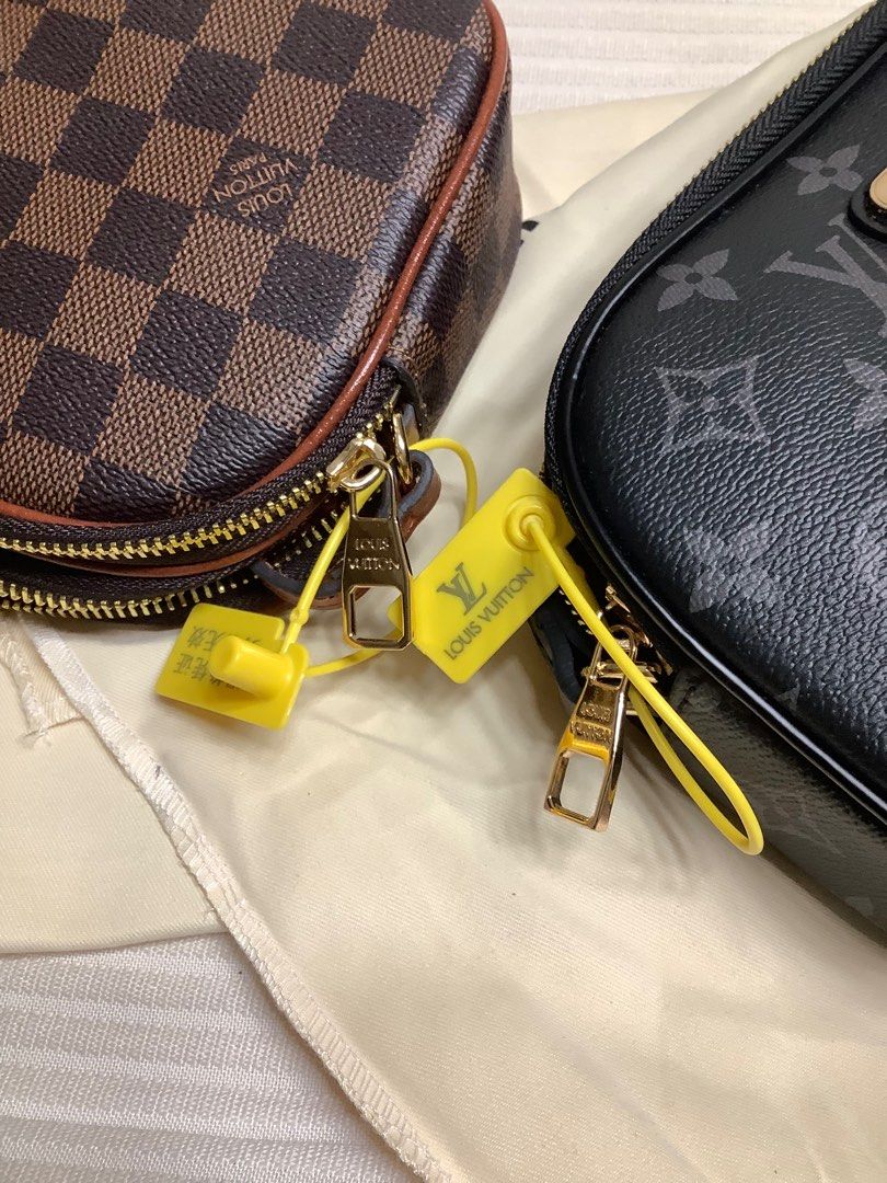 LV 2-Zip Sling bag in Black Monogram & Damier (Category: Luxury Bags & Wallets) located in Antipolo. Submitted by judayjudayan (Listing ID 1261601870, Image 2). Description: ₱1900 each Source: Japan Auction Like New Coded Pm for details.