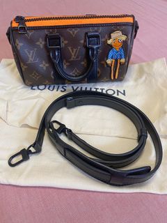 Louis Vuitton Keepall XS Monkey in Coated Canvas with Black/Orange-tone - US