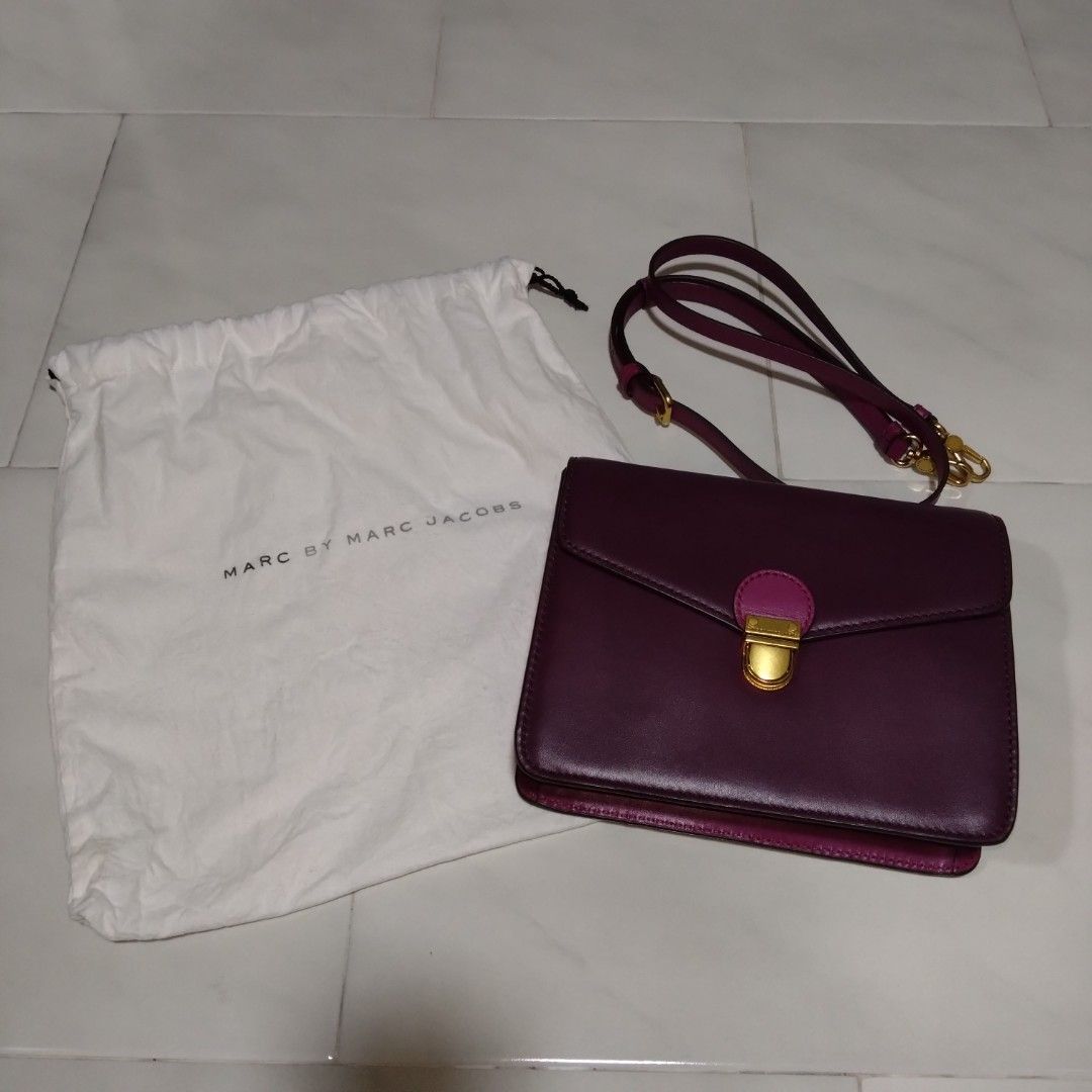 MARC BY MARC JACOBS Top Chicret Cross Body Satchel Bag Purple