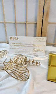 Matte White Gold Text Acrylic Cheque