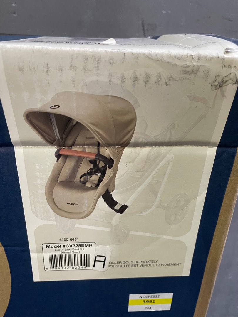 Maxi-Cosi Lila Duo Kit, Double stroller, Stroller duo, Suitable from 6 months up to approx. 3.5 years, 0-15 kg, Nomad Grey (grey