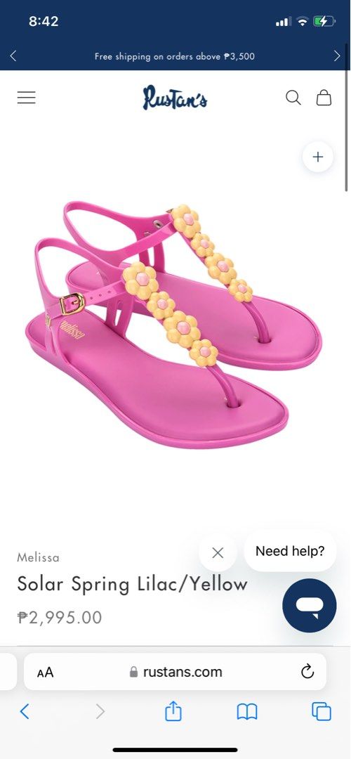 Flip Flop Spring in Pink/Yellow – Melissa Shoes