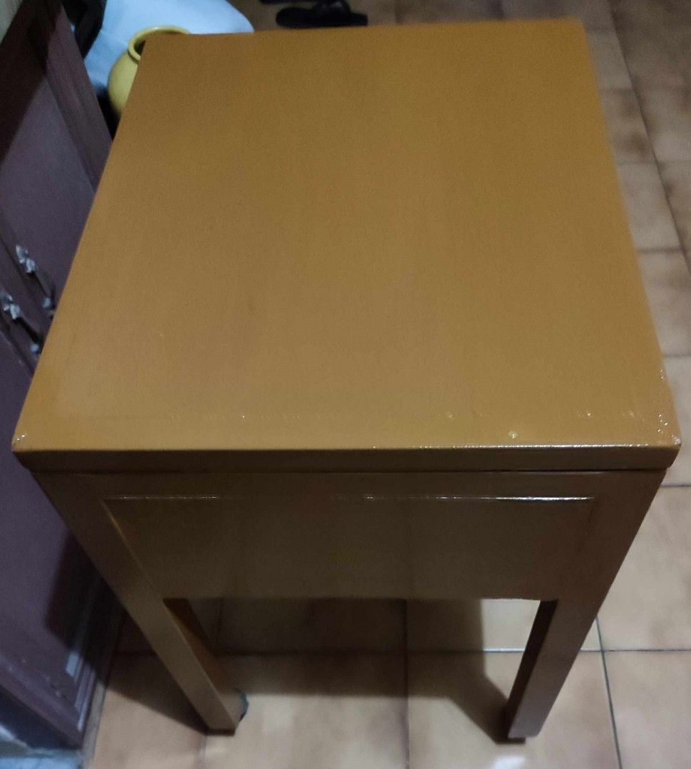 Table (Category: Tables & Sets) located in Rizal. Submitted by ZhangYisha (Listing ID 1261560267, Image 2). Description: Mini table Orig Price: P900 Size: 21" x 18" x 29" ht. Condition: Used but not abused.