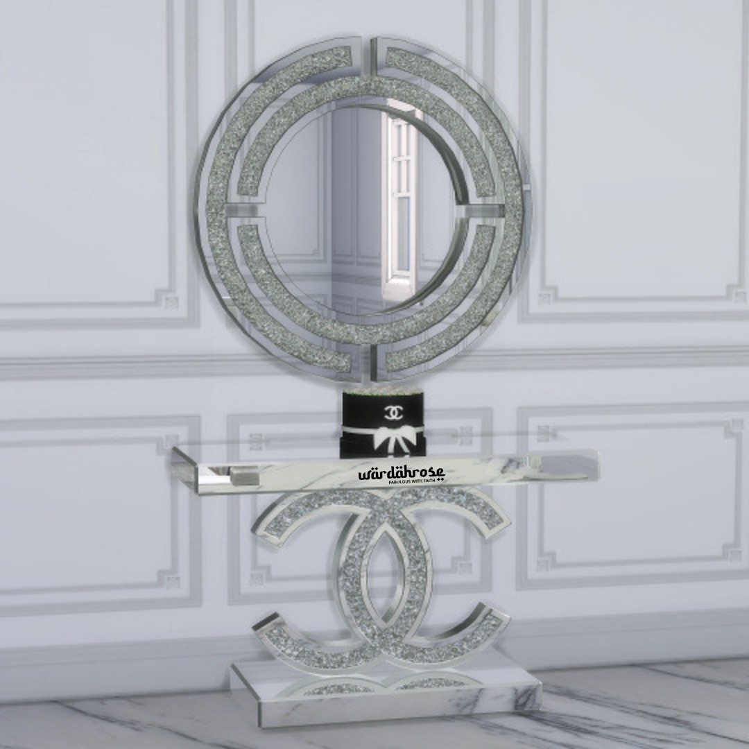 READYSTOCK] DIAMOND CRUSH console table Gucci Channel LV silver gold rose