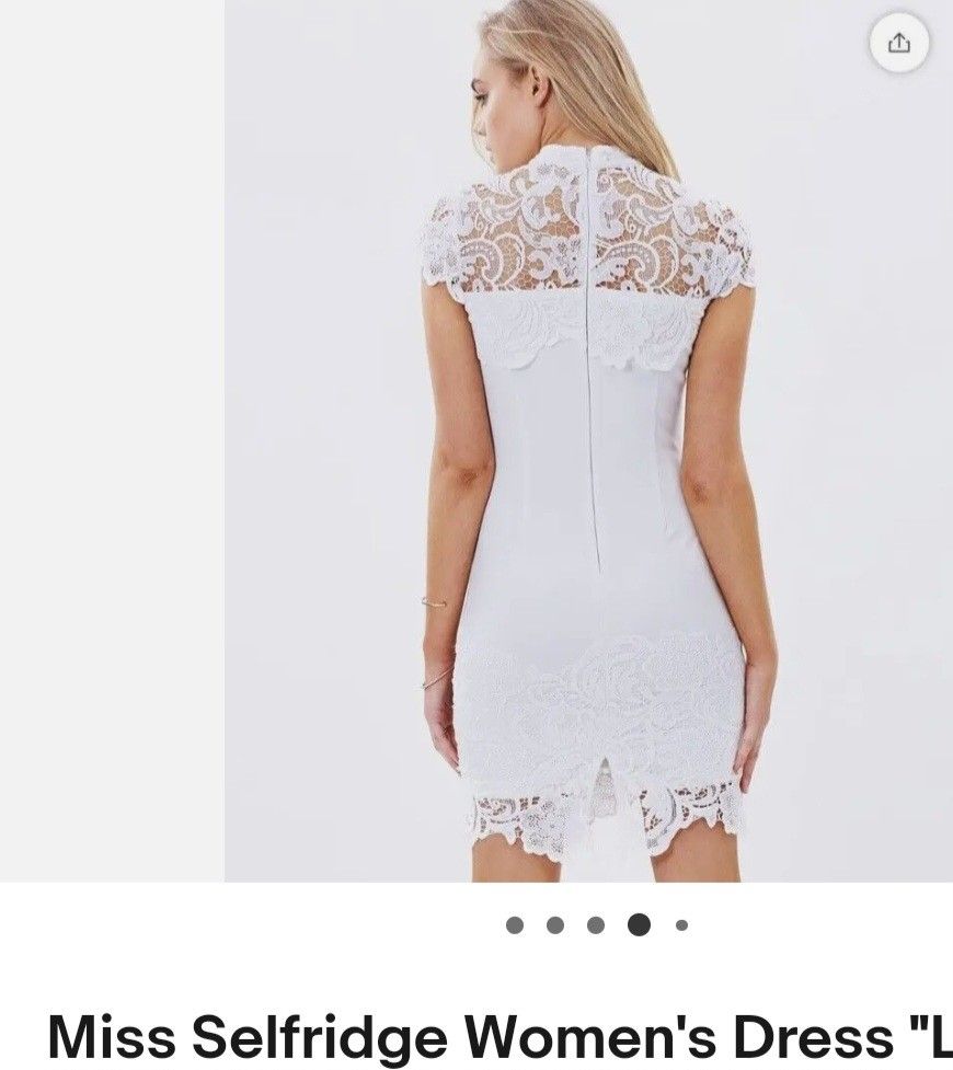 Miss selfridge white lace sales dress