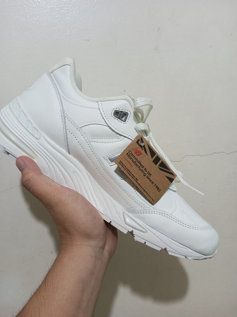 New Balance 991 MiUK Triple White Men s Fashion Footwear