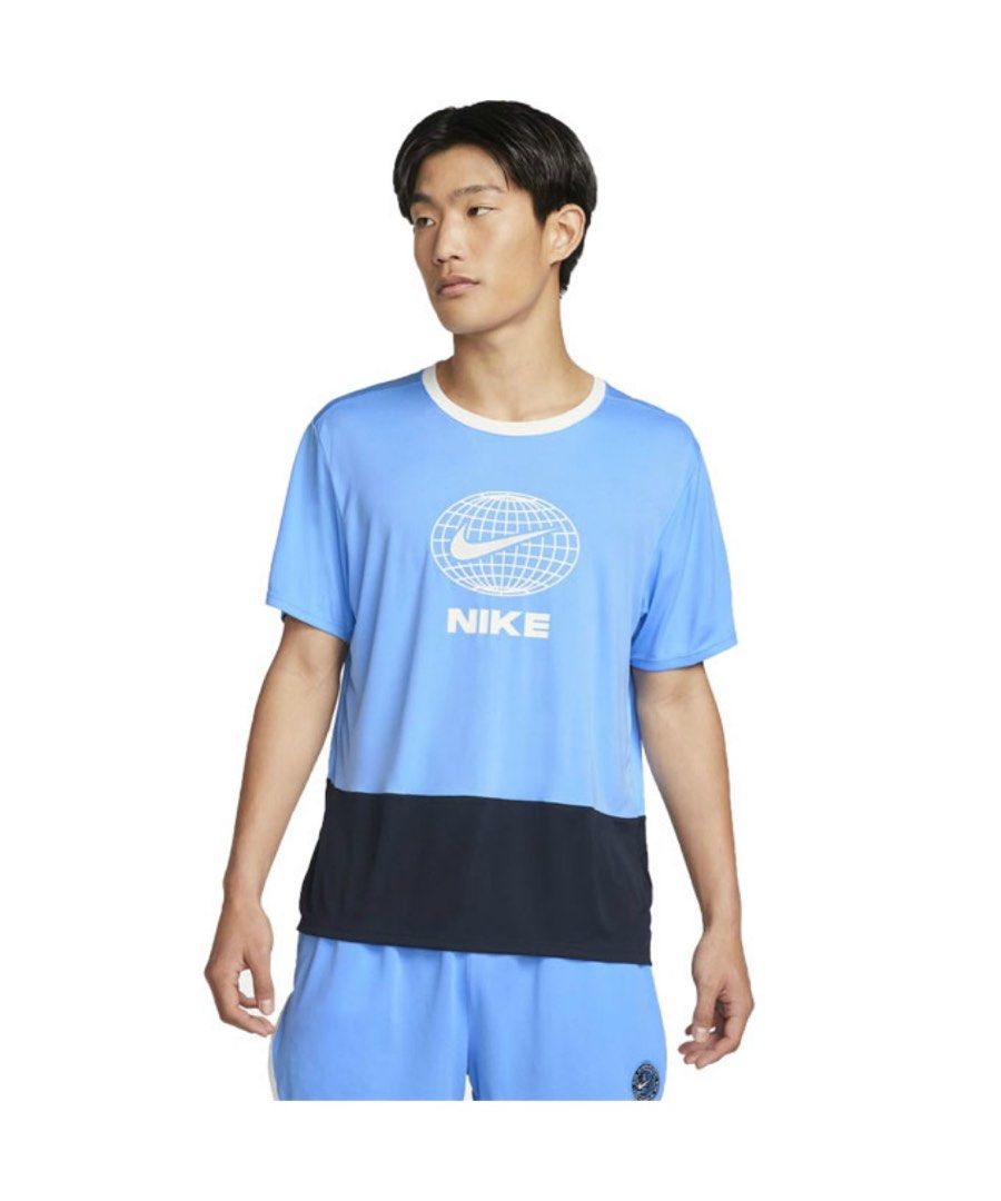blue nike dri fit top