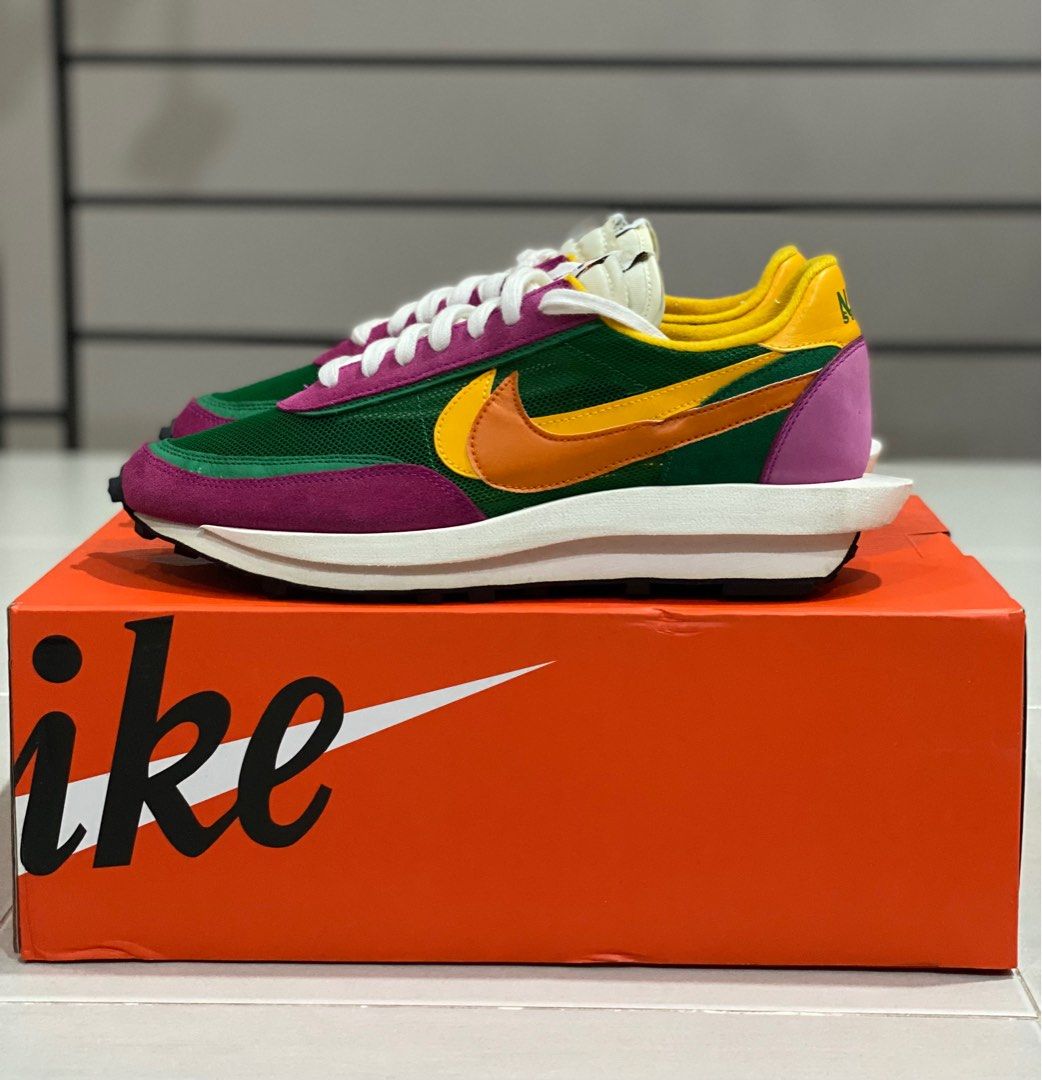 Nike ld waffle sales sacai green purple