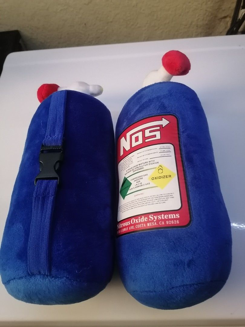 NOS Nitrous Oxide Bottle Pillow Plush Toy Car Neck Rest Stuffed Cushion