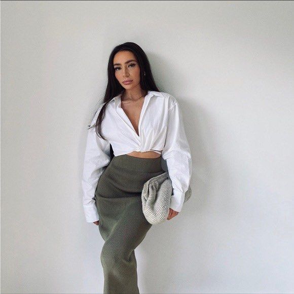 pleated cropped shirt zara