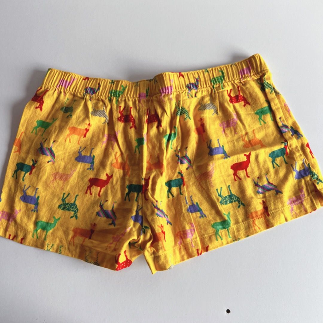 OLD NAVY DEER ALL OVER YELLOW LOUNGE SHORTS XS Women s Fashion