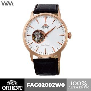 Orient Classic Open Heart White Dial Rose Gold Stainless Steel Case Automatic Watch FAG02002W0