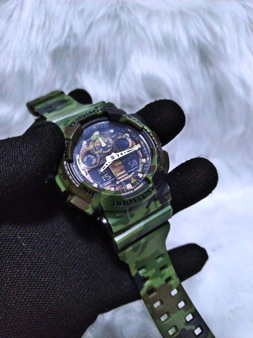 ORIGINAL CASIO G-SHOCK GA-100 CAMOUFLAGE (MODULE: 5081), Men's Fashion ...