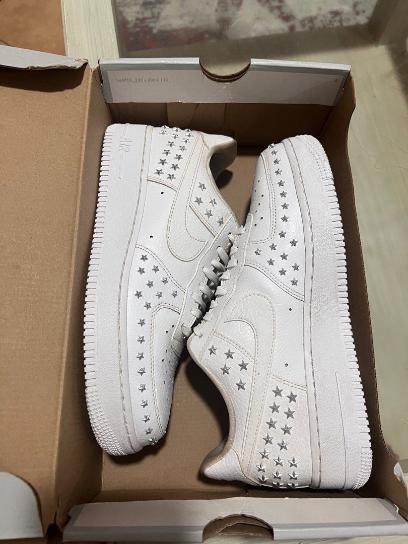 Original Nike Star studded Air Force 1 low White Women LIMITED