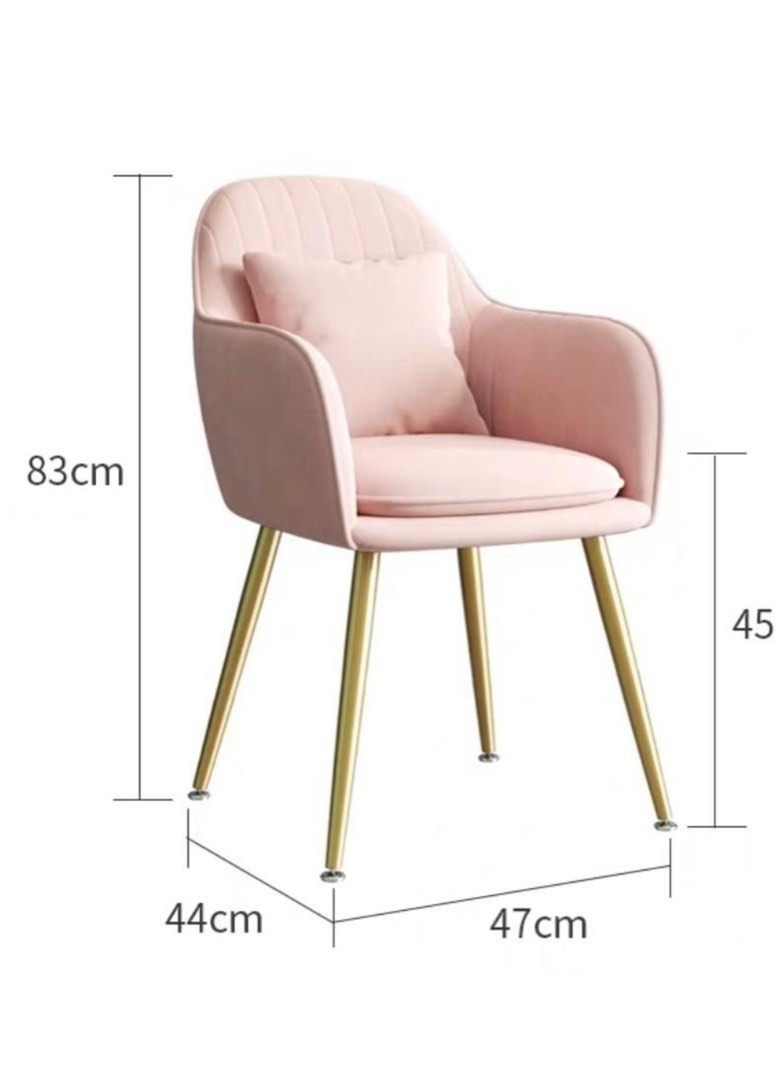 Pink dressing table chair, Furniture & Home Living, Furniture, Chairs